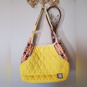 Yellow Quilted Shoulder Bag